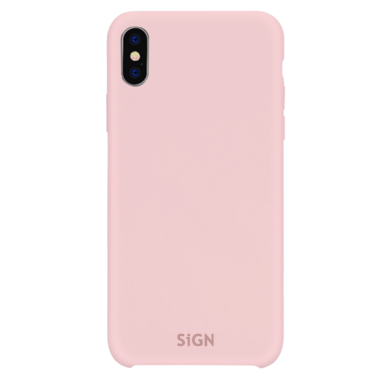 SiGN Liquid Silicone skal till iPhone X & XS - Rosa
