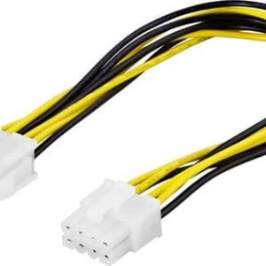 DELTACO Förlängningskabel 8-pin EPS12V ha-ho, 25 cm
