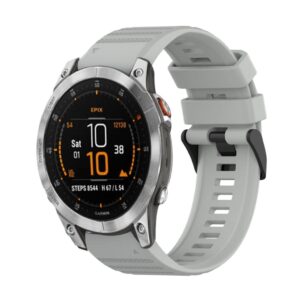 Garmin Epix Gen 2 Klockarmband i Silikon - Grå