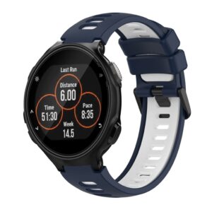 Garmin Forerunner 735 / 735XT Tvåfärgat klockarmband i silikon - Blå/Vit