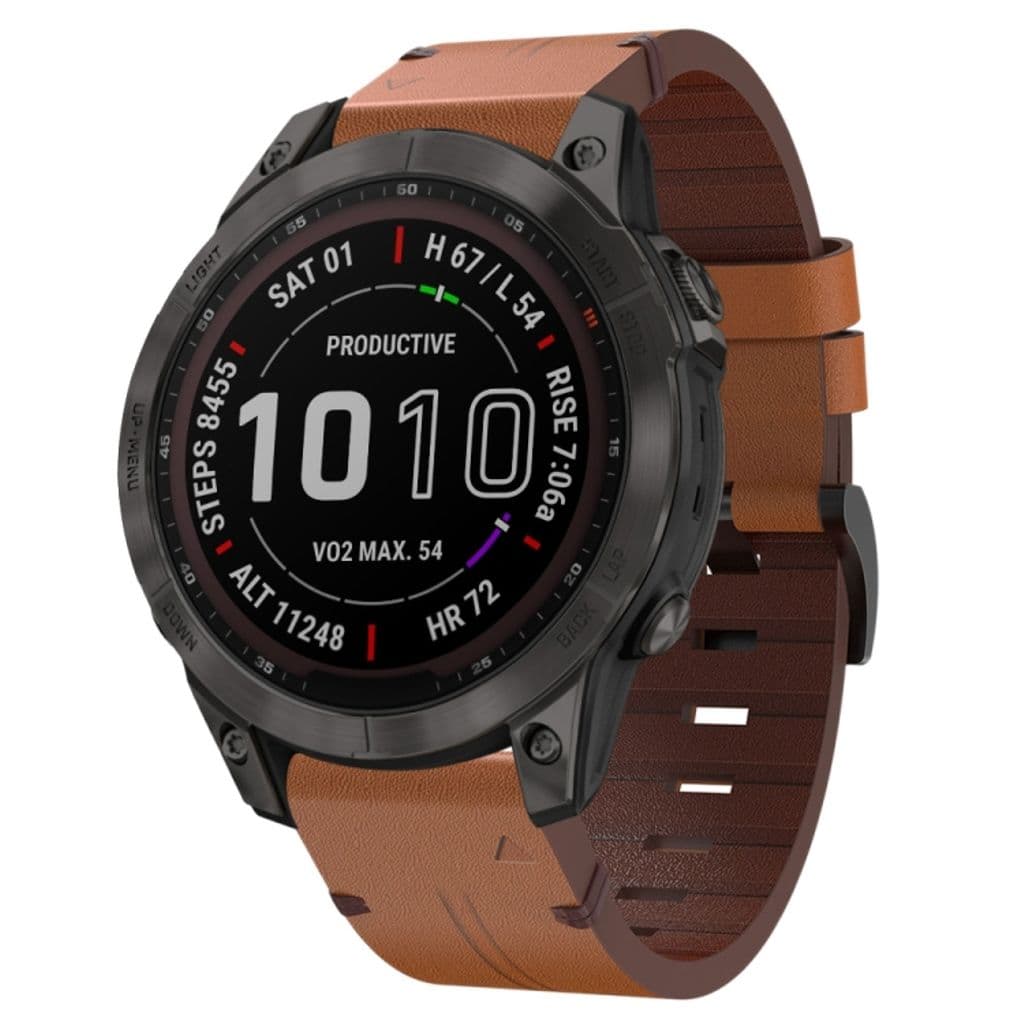 Garmin Fenix 7 Klockarmband i PU-läder - Brun