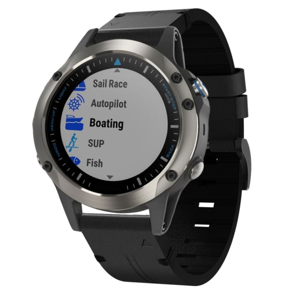 Garmin Quatix 5 Sapphire Klockarmband i PU-läder - Svart