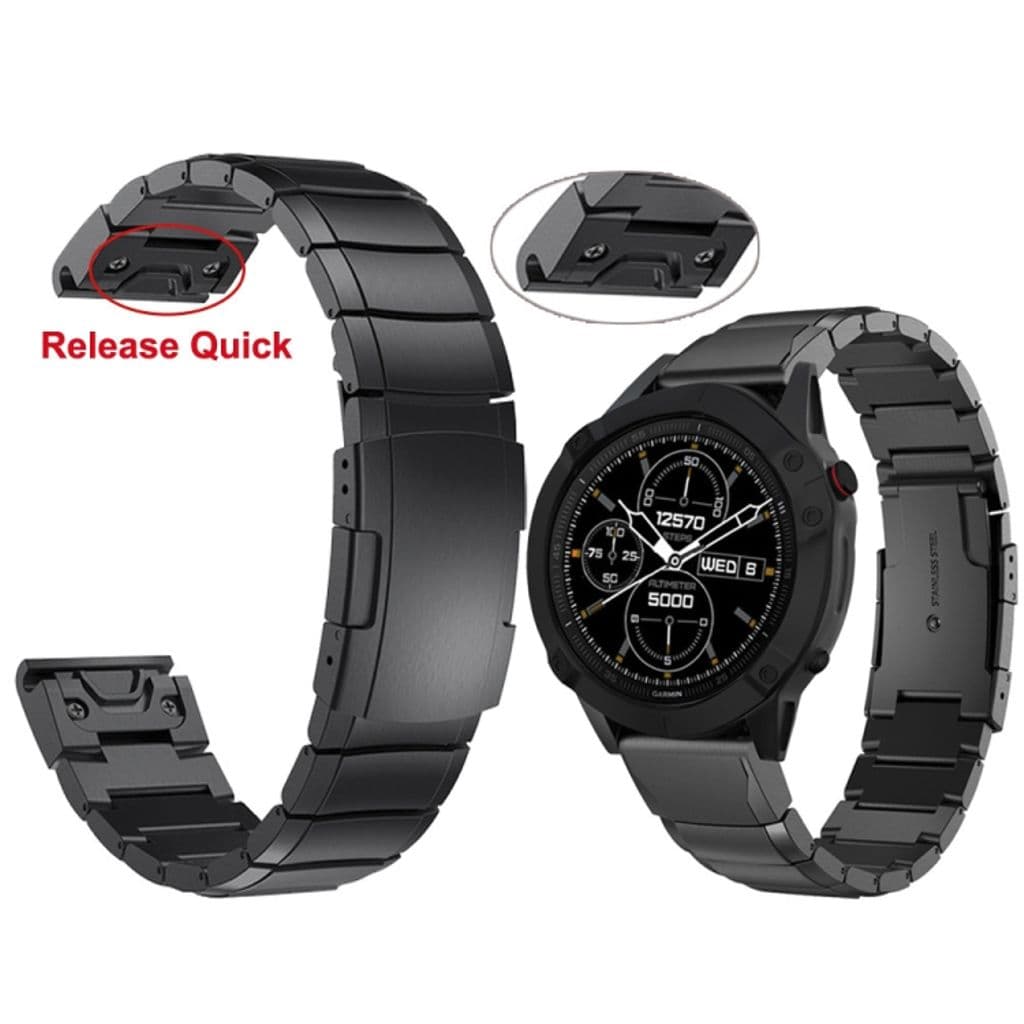 Garmin Tactix Delta Klockarmband i Rostfritt Stål - Svart