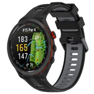 Garmin Approach S70 47mm Klockarmband i Silikon - Svart / Grå