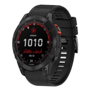 Garmin Fenix 7X Solar Klockarmband i Silikon - Svart