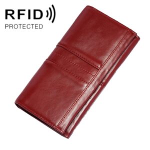 RFID Läderplånbok Röd