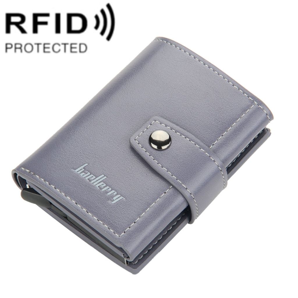 Baellerry RFID-plånbok med metallspänne - Grå