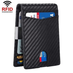 RFID PU-läder Korthållare Multi-kort - Svart Kolfiber