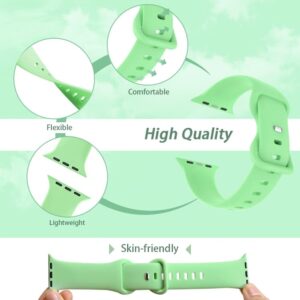 Apple Watch 38/40/41/42mm Silikon Klockarmband - Svart