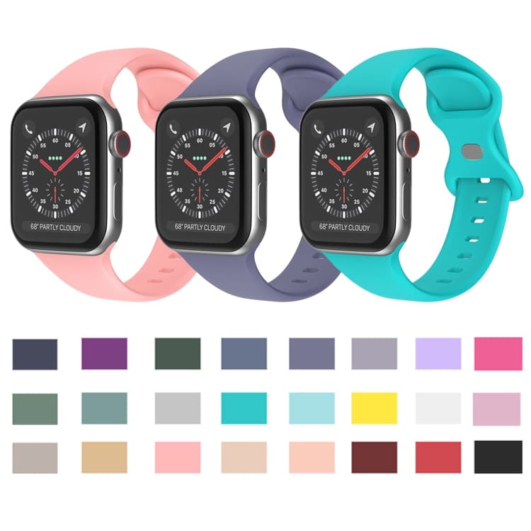 Apple Watch 38/40/41/42mm Silikon Klockarmband - Rosa