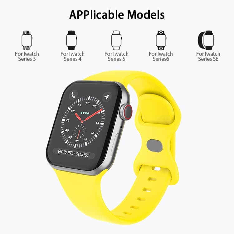 Apple Watch 38/40/41/42mm Silikon Klockarmband - Mörkblå