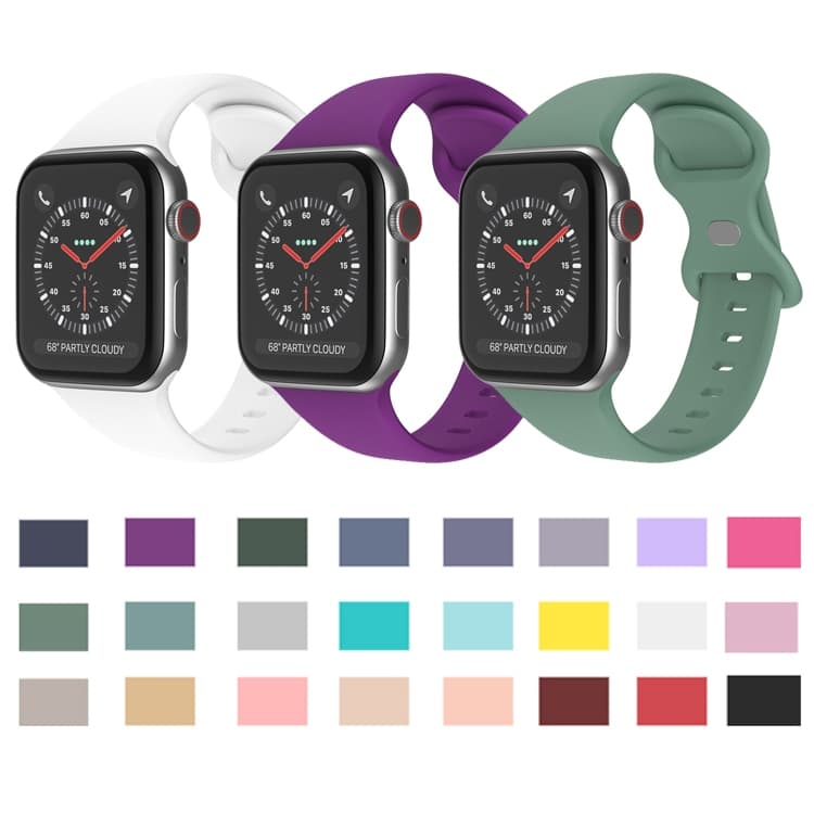 Apple Watch 42/44/46/49mm Klockarmband Silikon - Mörkblå