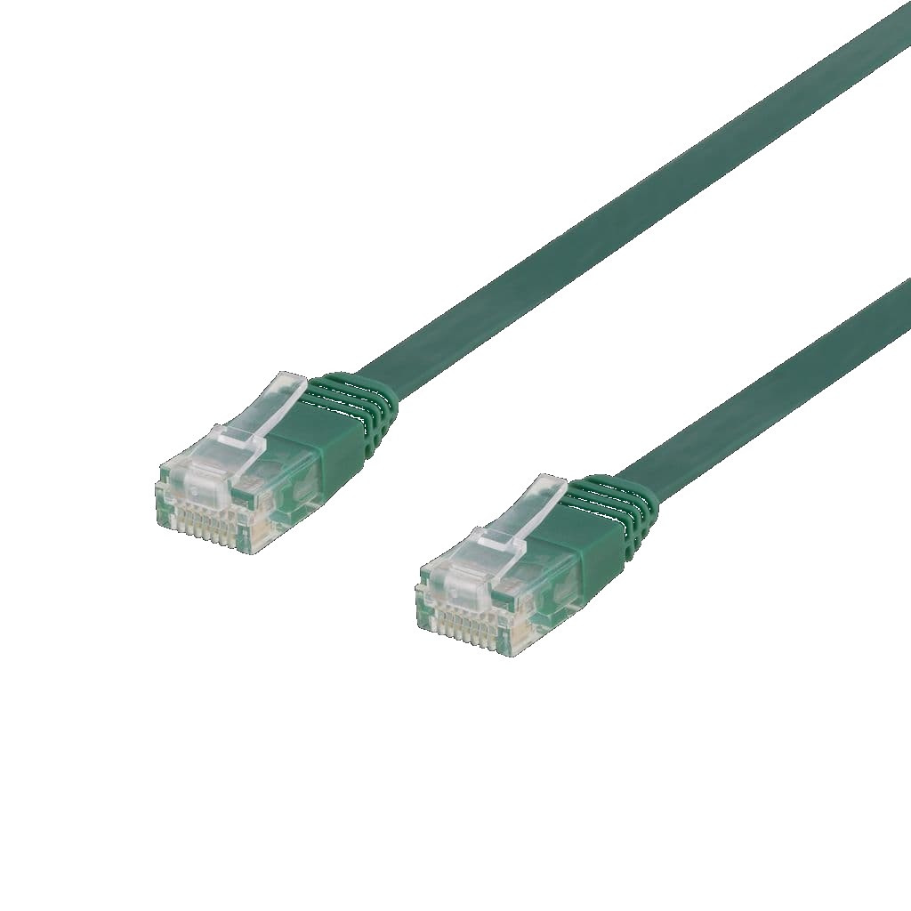 DELTACO Cat6 nätverkskabel, flat, 3m, 250MHz, grön