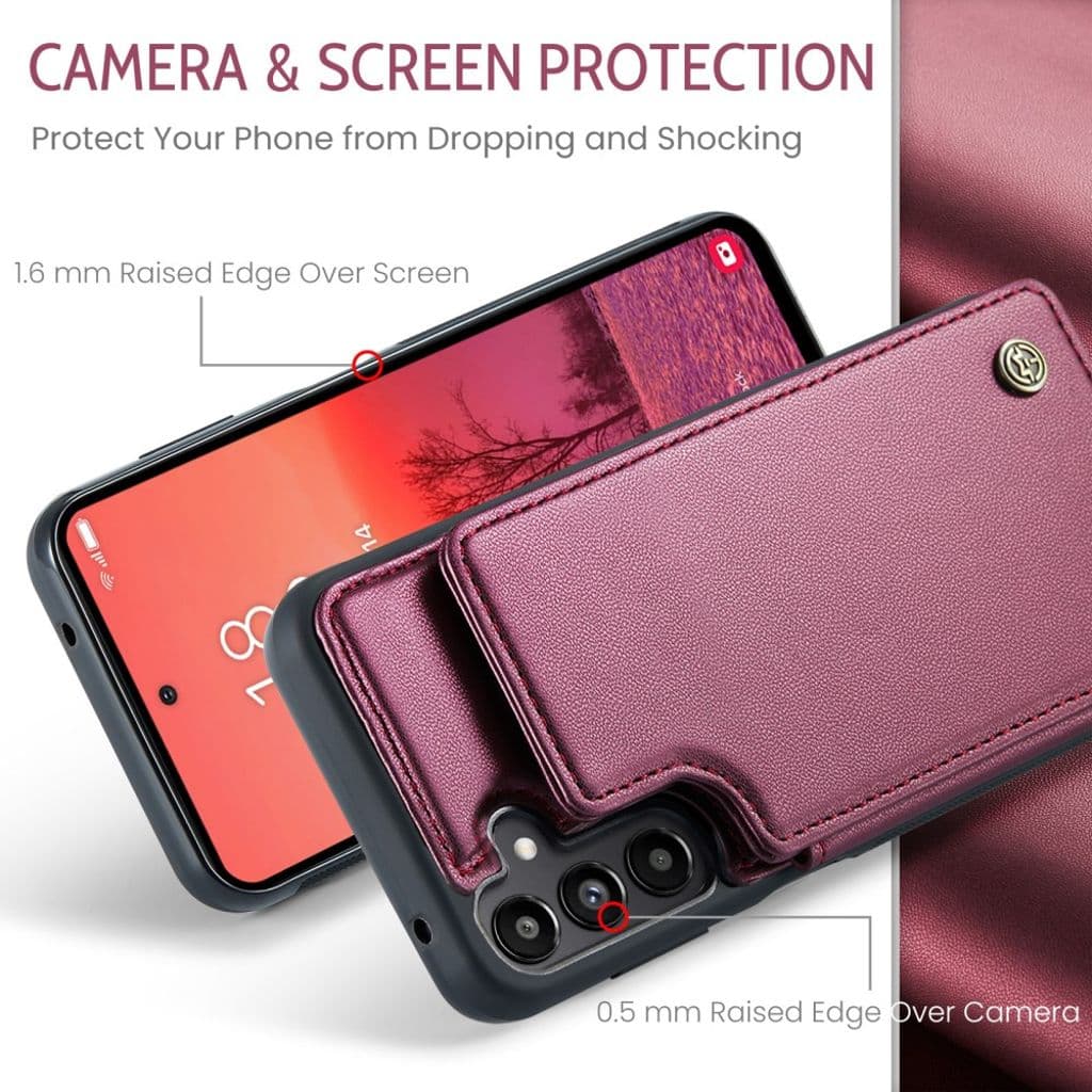 CASEME Samsung Galaxy A36 5G Skal med RFID-blockering - Röd - Bild 11
