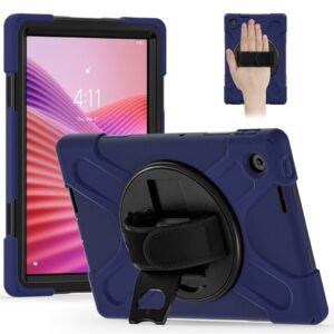 Lenovo Tab 10.1 (2025)/Zhaoyang K10C Skal med roterbart stöd och handrem - Mörkblå