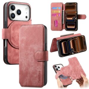 CASENEO MagSafe Plånboksfodral med avtagbart skal till iPhone 18 Pro Max/17 Pro Max - Rosa