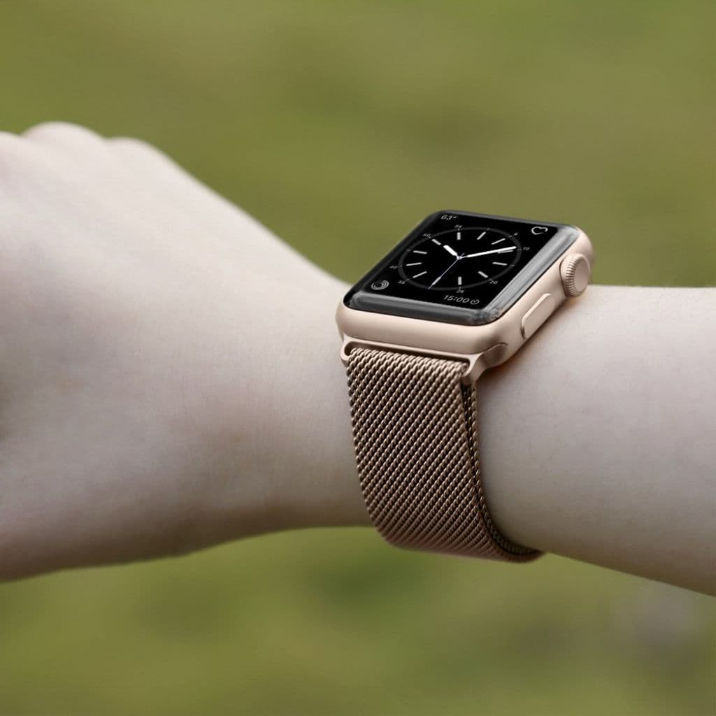 JLT Apple Watch 38/40/41/42mm Milanese Klockarmband - Roséguld - Bild 5