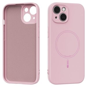 ABEEL iPhone 13 Skal MagSafe-kompatibel Flytande Silikon - Rosa