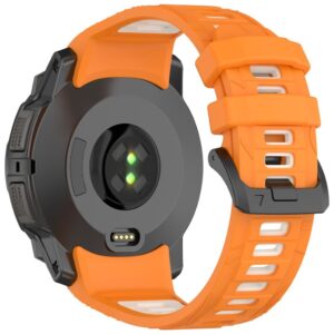 Garmin Instinct 3 50mm Silikonarmband - Orange/Vit