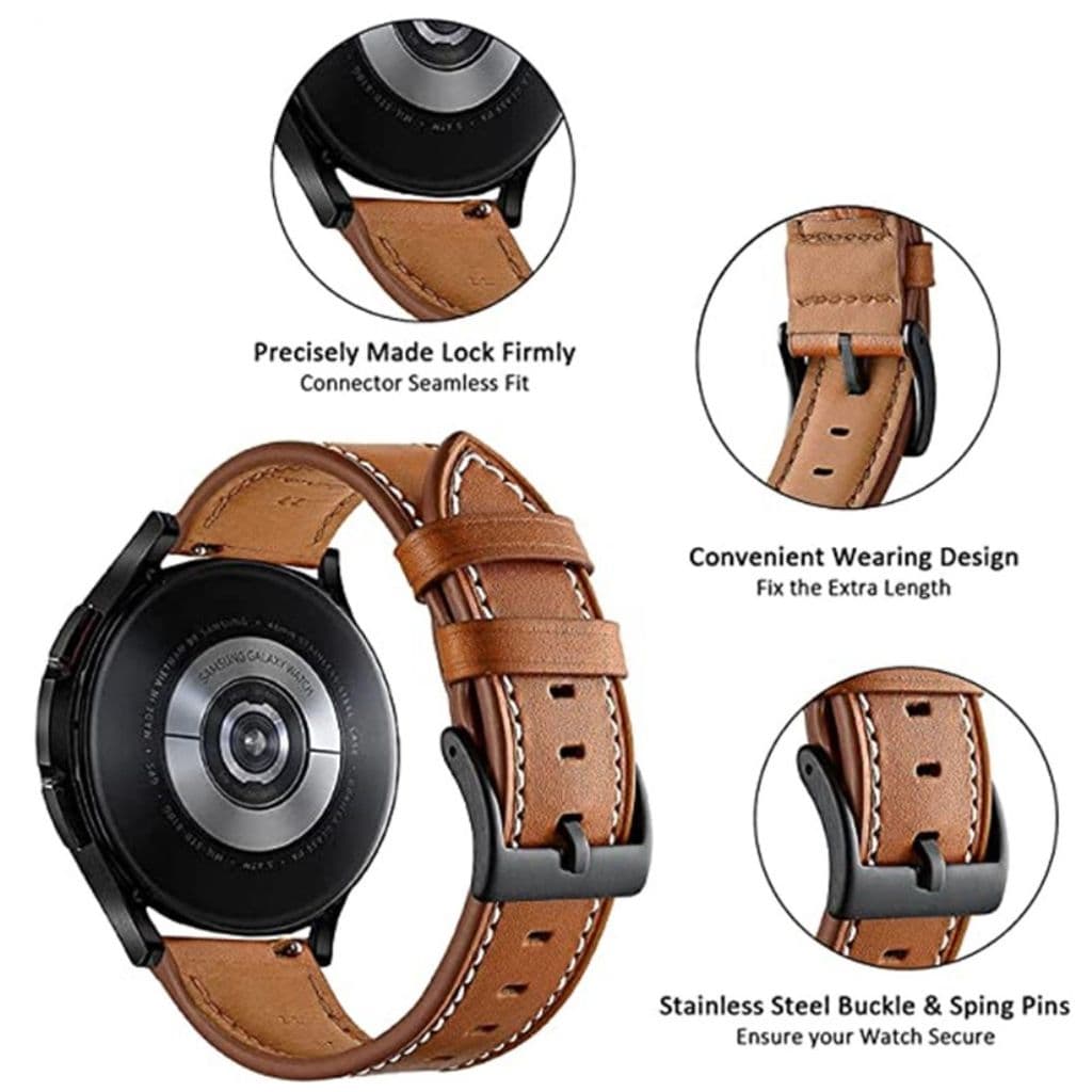 Garmin Venu Klockarmband i Läder, 20 mm - Brun - Bild 4