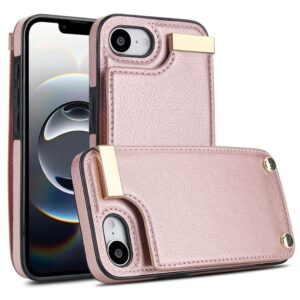 iPhone 16e Skal med Korthållare - Roséguld