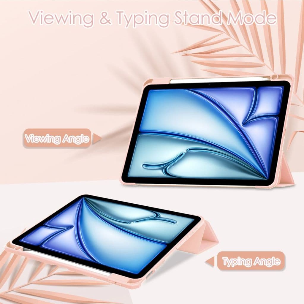 iPad Air 11" 2024/2025 Tri-fold fodral med pennfack - Rosa - Bild 3