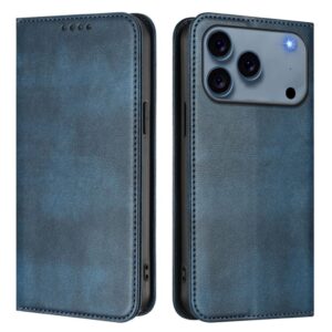 iPhone 18 Pro/17 Pro Plånboksfodral i PU-läder med RFID-skydd - Blå