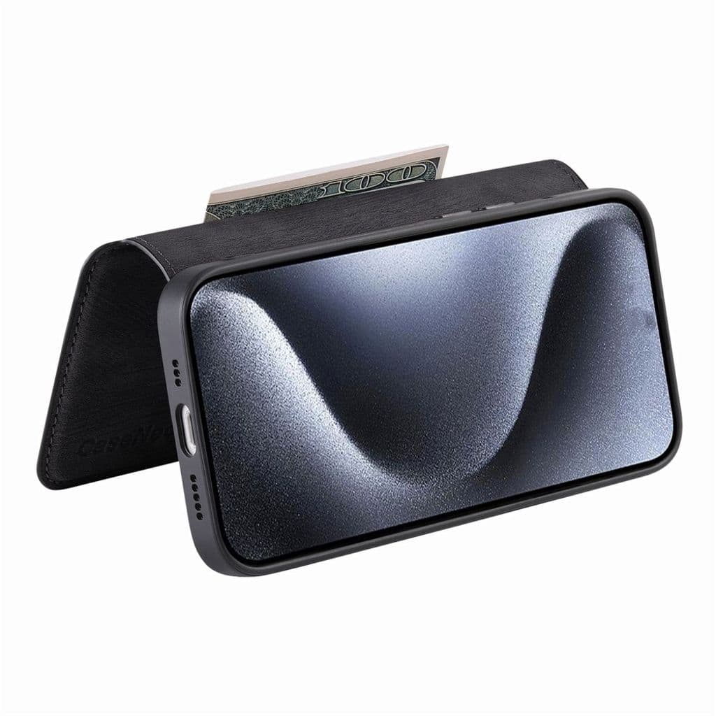 CASENEO iPhone 13 Pro Max Plånboksfodral Avtagbar Plånbok - Svart - Bild 3