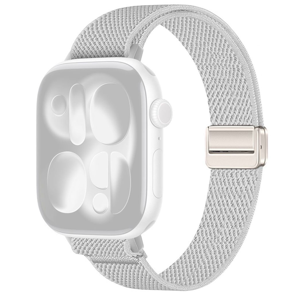 Apple Watch 49/46/44/42mm Smalt Nylonarmband - Ljusgrå