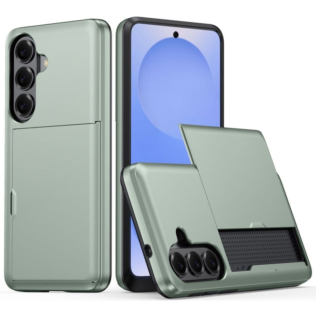 AMORUS Samsung Galaxy S26/S26 Pro Plånboksskal Korthållare - Militärgrön