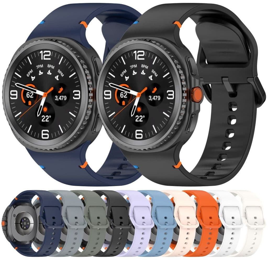 Klockarmband till Samsung Galaxy Watch8 Silicone Storlek L – Rosa - Bild 5