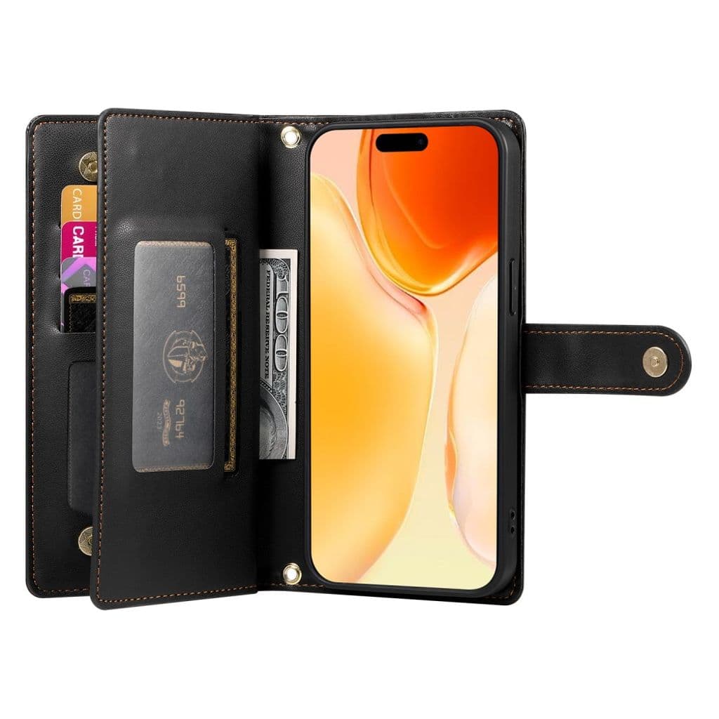 iPhone 17 Plånboksfodral med Bärrem - Svart - Bild 2