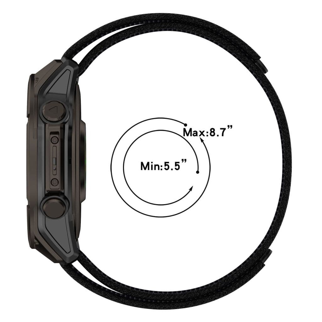 Garmin Fenix 8 47mm etc. Klockarmband i nylon - svart - Bild 11