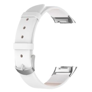 Fitbit Charge 6/5 Klockarmband i läder - Vit