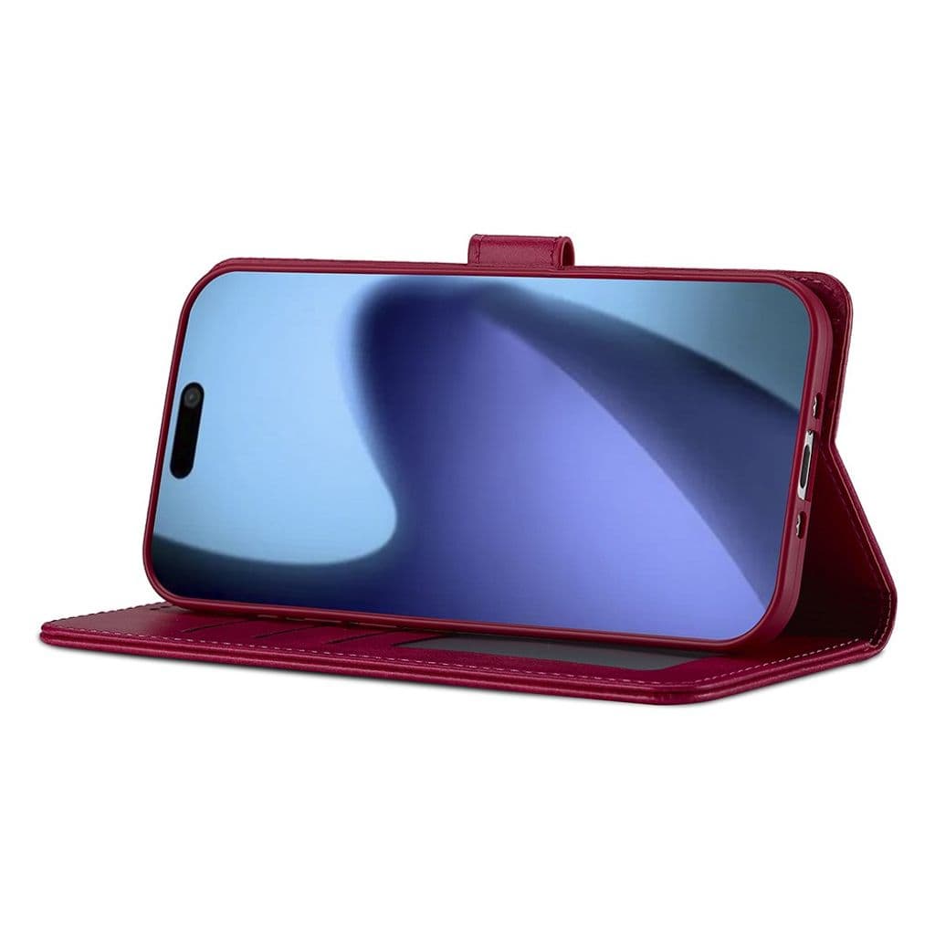 LC.IMEEKE iPhone Air Plånboksfodral med Stativ - Rosa - Bild 3