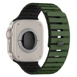 Apple Watch 49/46/44/42mm Duotone Silikon Armband - Armögrön/Svart