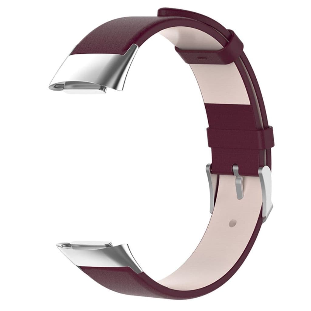Fitbit Charge 6/5 Klockarmband i läder - Röd - Bild 2