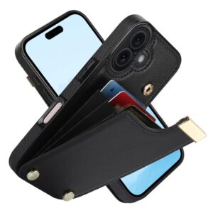 iPhone 17 Plånboksfodral med kortshållare - Svart