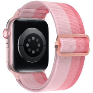 AHASTYLE Vävt nylonarmband till Apple Watch 49/46/44/42mm - Rosa