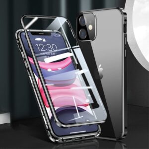 iPhone 12 Mini Skal + Inbyggt Skärmskydd - Svart