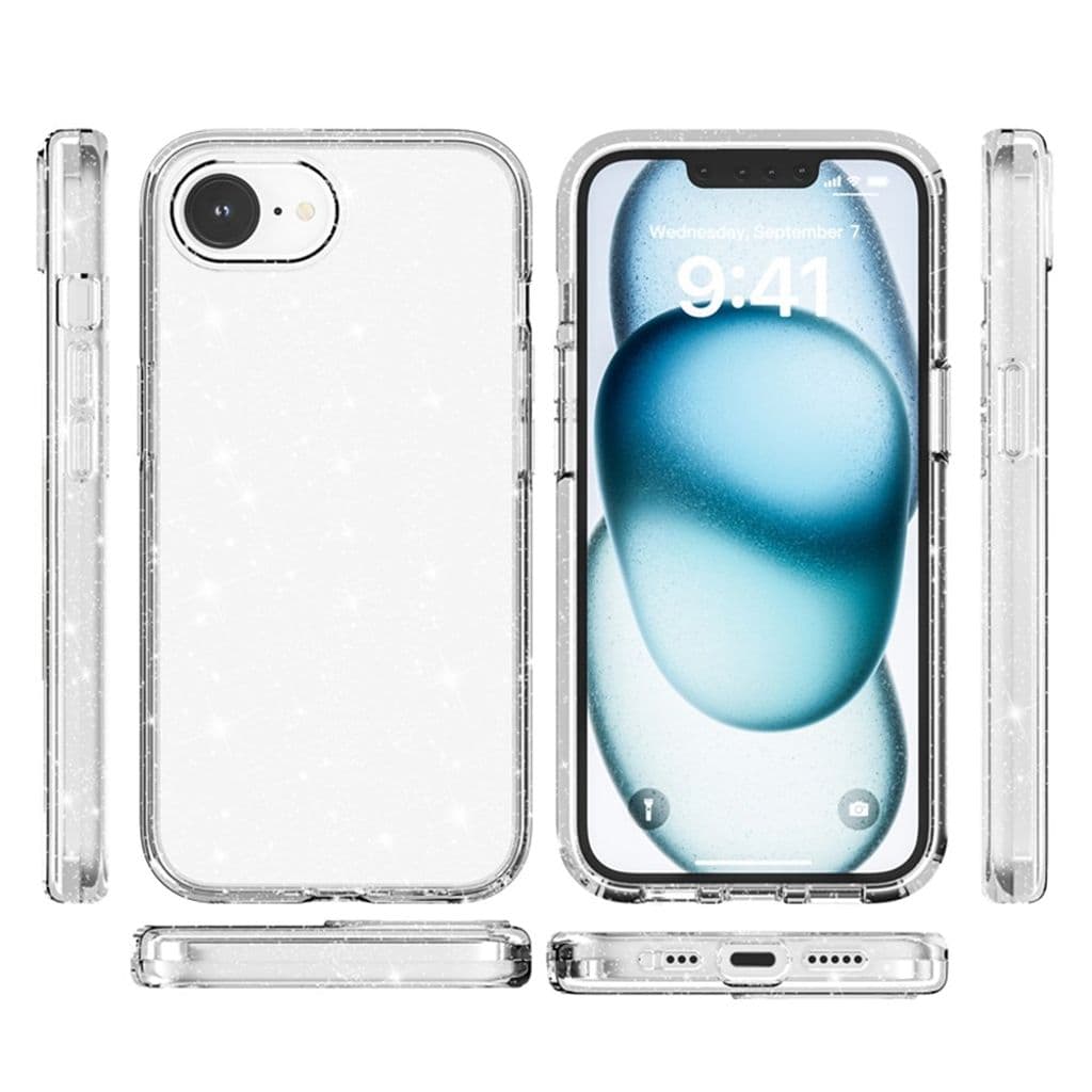 iPhone 16e Skal med Glitter - Transparent - Bild 7