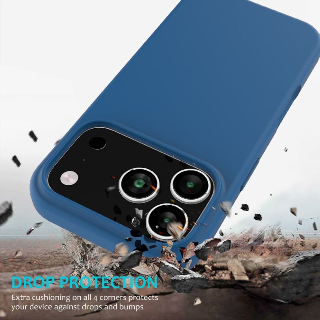 iPhone 17 Pro Max Silikonskal - Blå - Bild 3