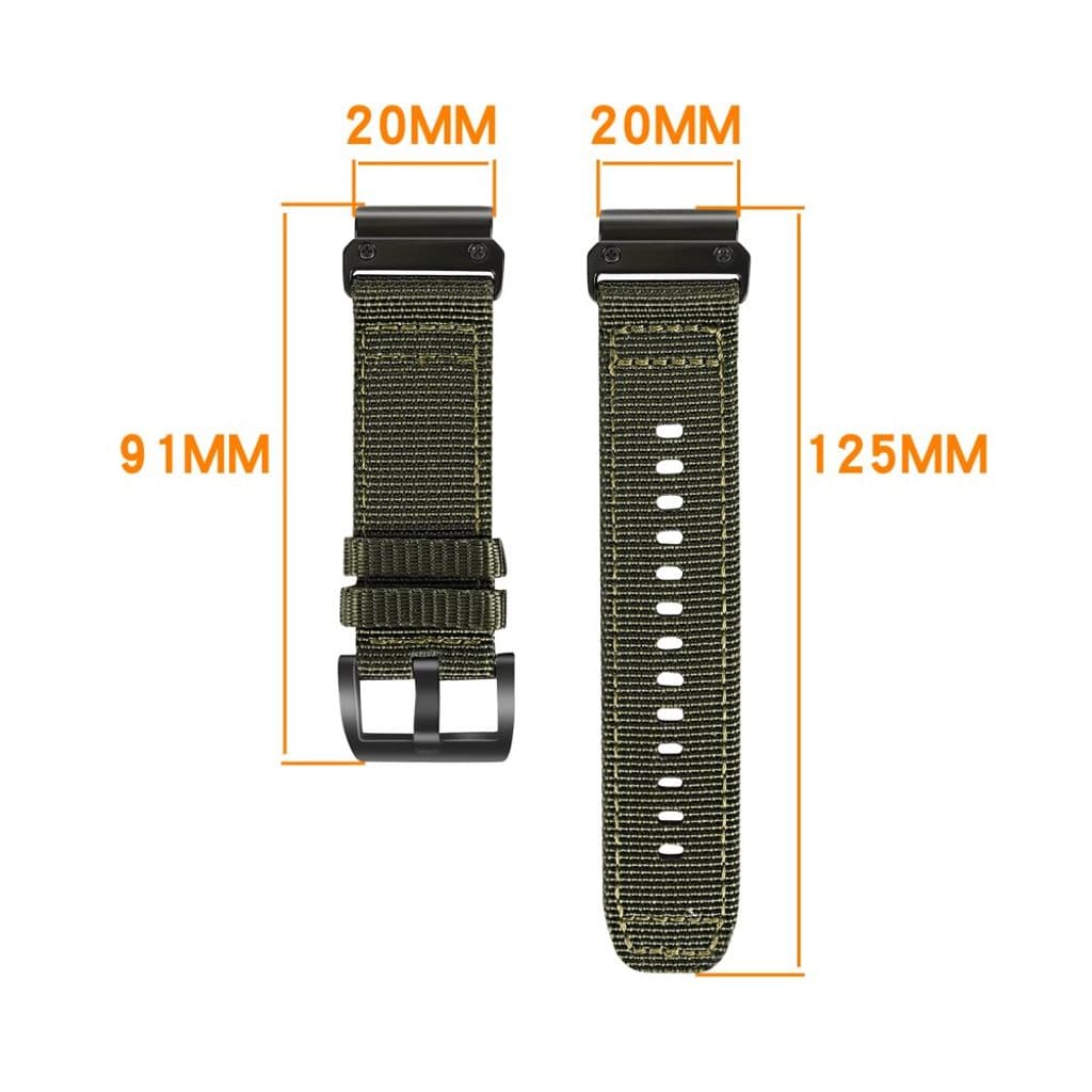 Garmin Fenix 8 43mm etc. Klockarmband i nylon - Grön - Bild 5