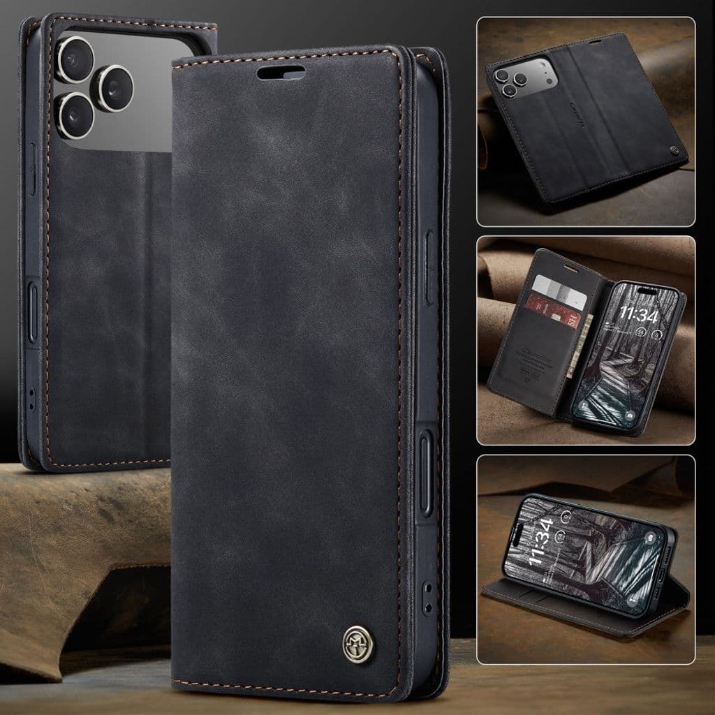 CASEME iPhone 17 Pro Plånboksfodral med Kortfack - Svart - Bild 7