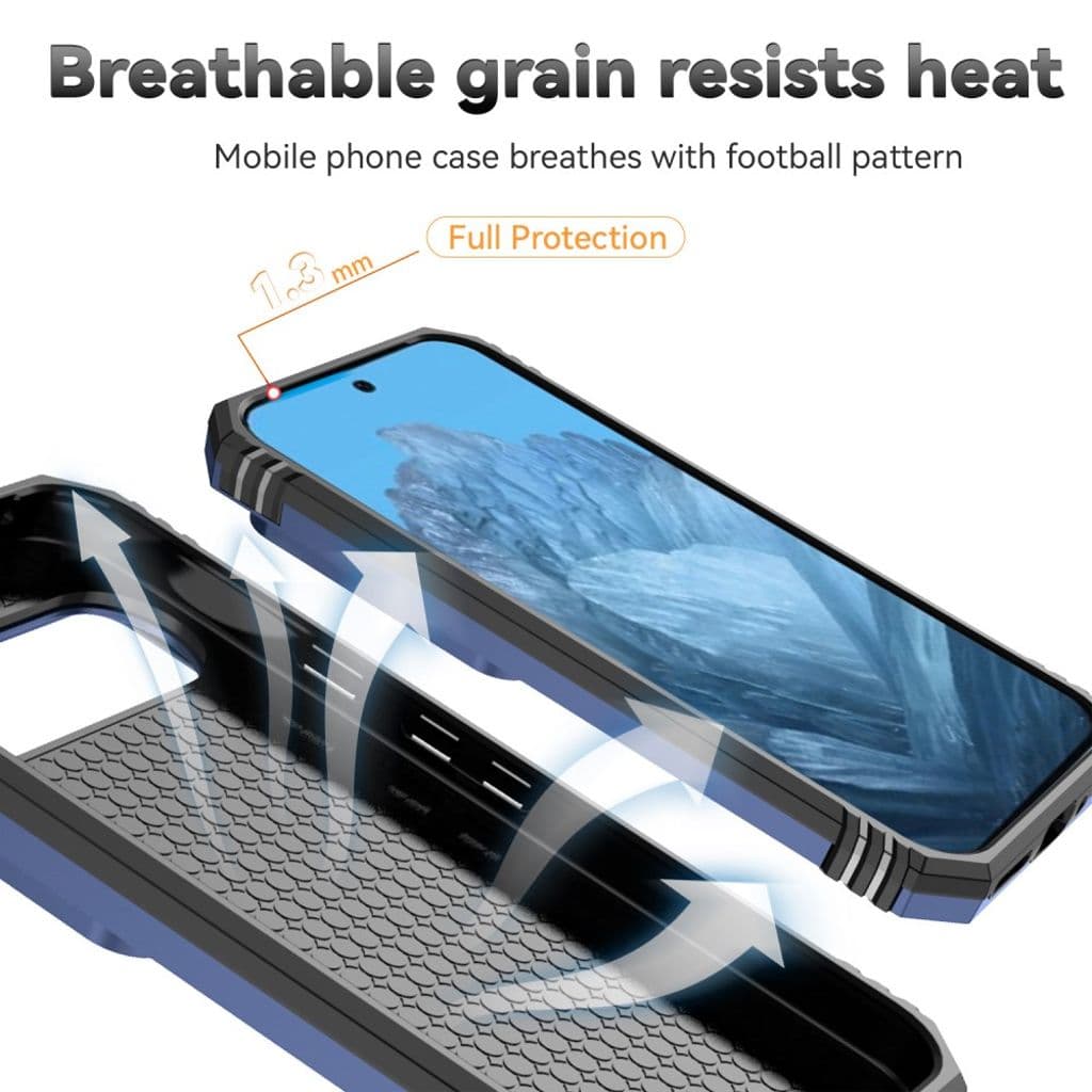 Google Pixel 10 Pro / 10 / 9 / 9 Pro Skal med Stativ - Blå - Bild 10