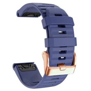 Garmin Fenix ​​7S/6S/5S/Instinct 2S etc. Silikon Klockarmband - Mörkblå