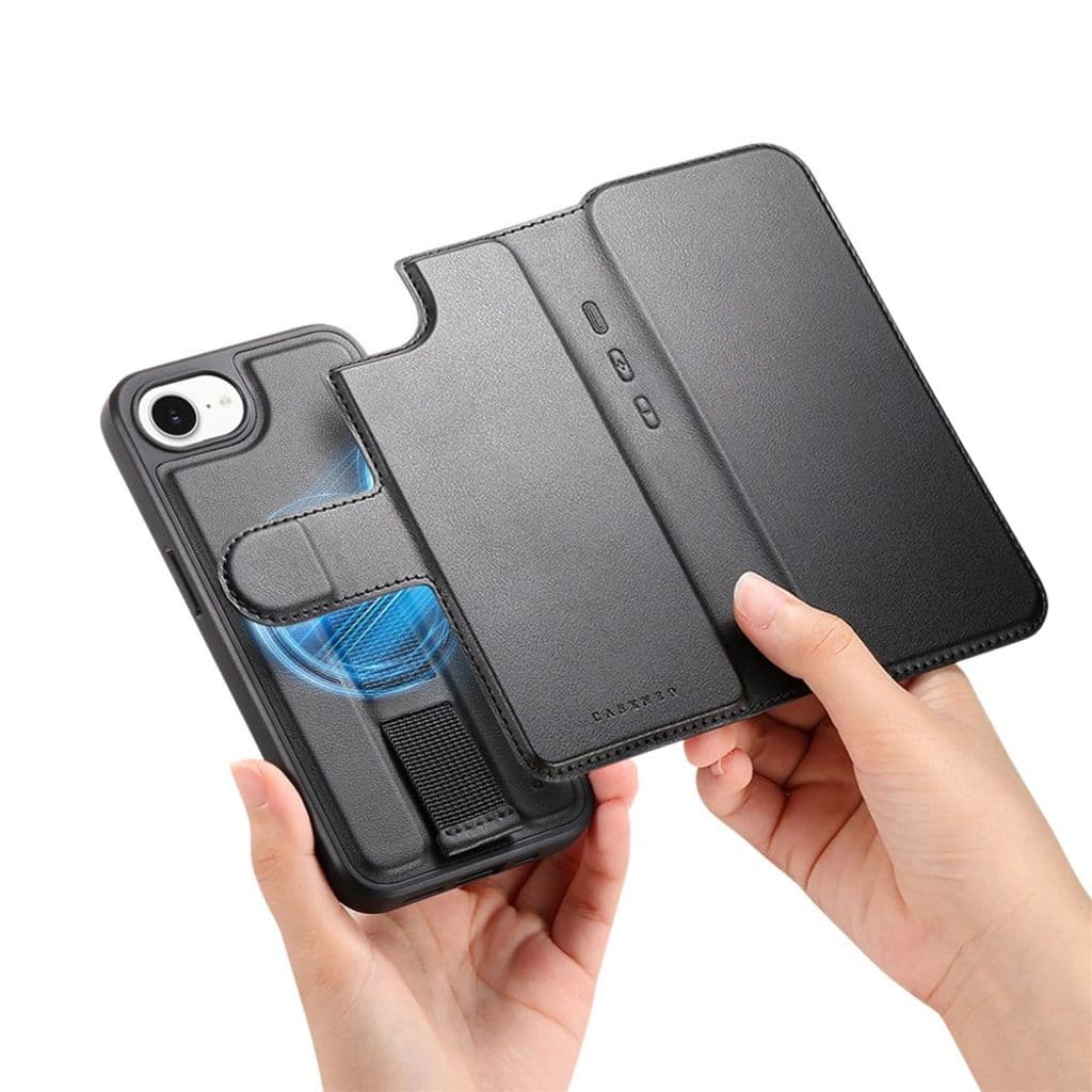 CASENEO iPhone 16e Plånboksfodral Magnetiskt RFID – Svart - Bild 10
