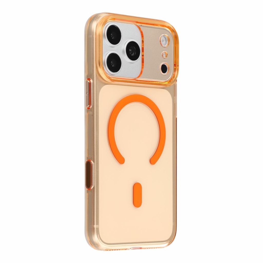 JAUCASE MagSafe Skal till iPhone 18 Pro Max/17 Pro Max - Transparent/Orange