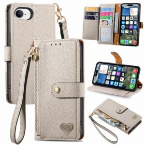 iPhone 16e Plånboksfodral - Grå