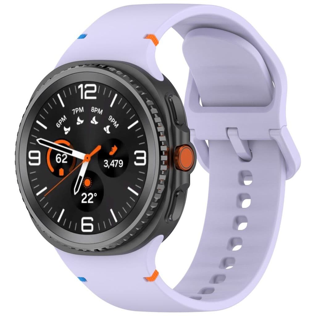 Klockarmband för Samsung Galaxy Watch8/Watch8 Classic 46mm Silikon – Lila - Bild 9